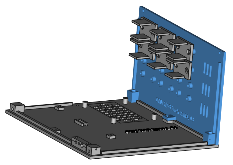 Large Enclosure Back Wall With Drive Rails