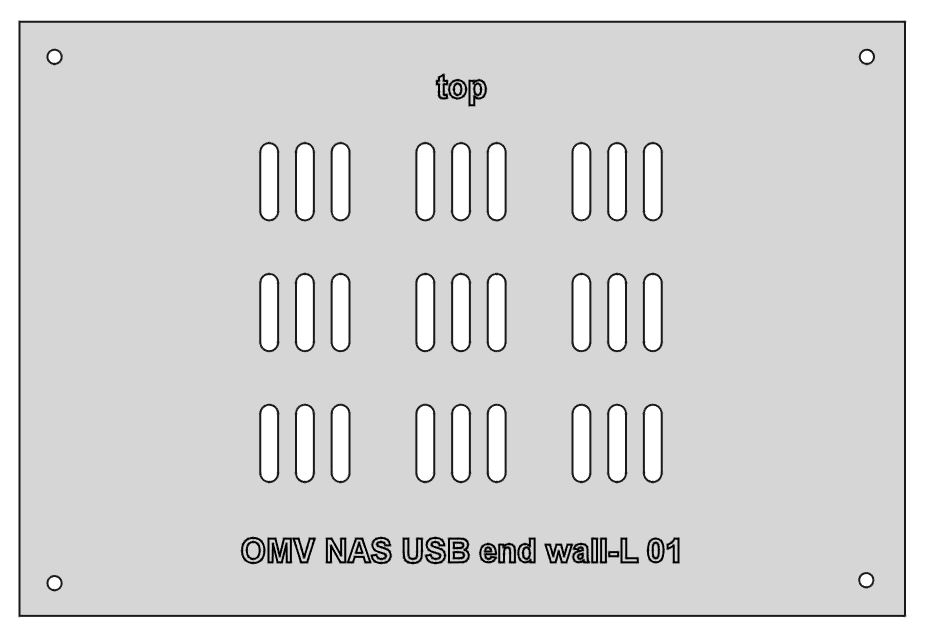 Large Enclosure USB End Wall Detail