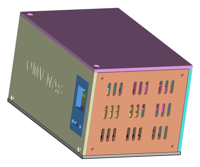 OMVNAS Base+fb+usb Walls+con Panel+top+drive Rails